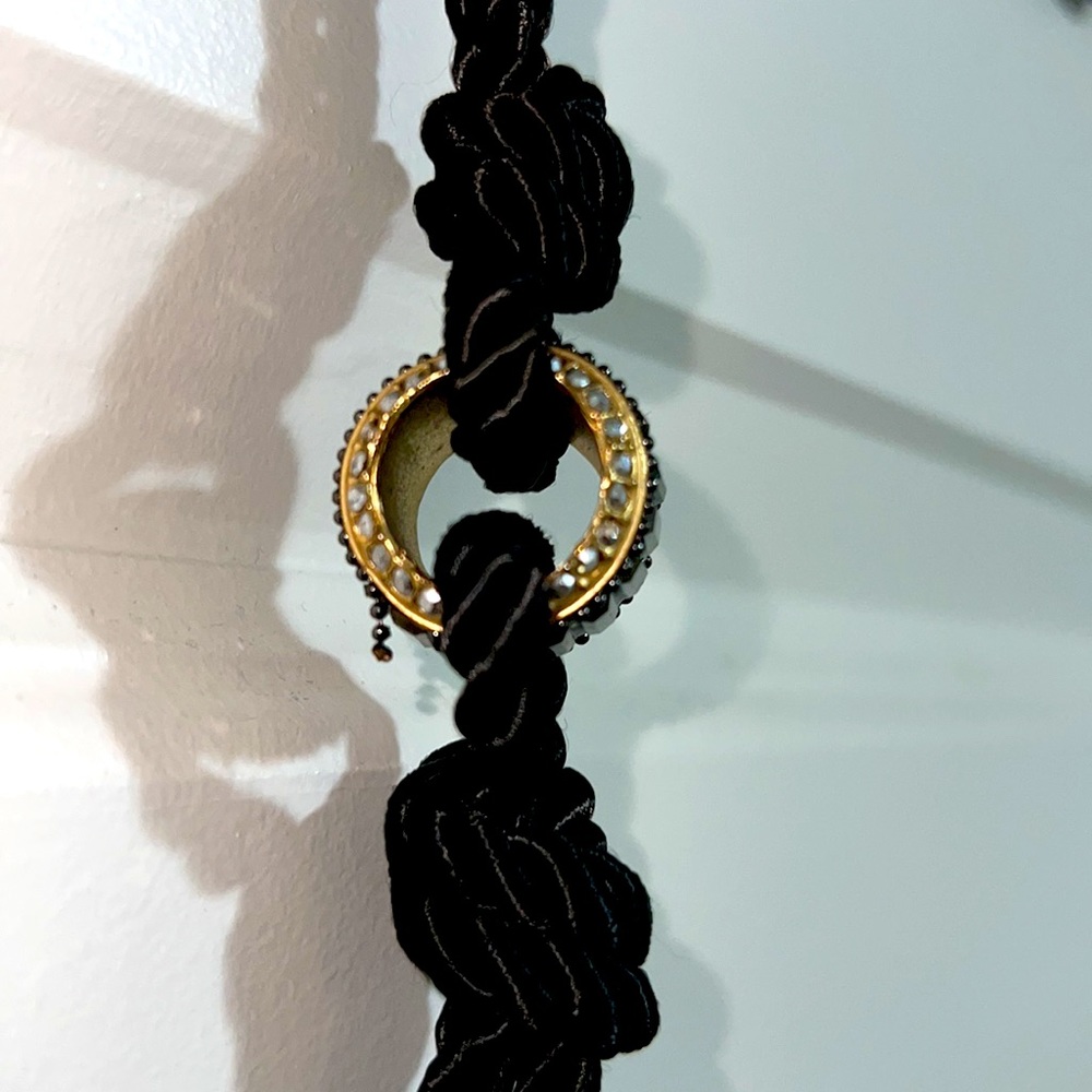 Vintage 18”-20”Rope Cord Tassel Necklace! Adjustable to 20”! Clasp - Picture 6 of 13